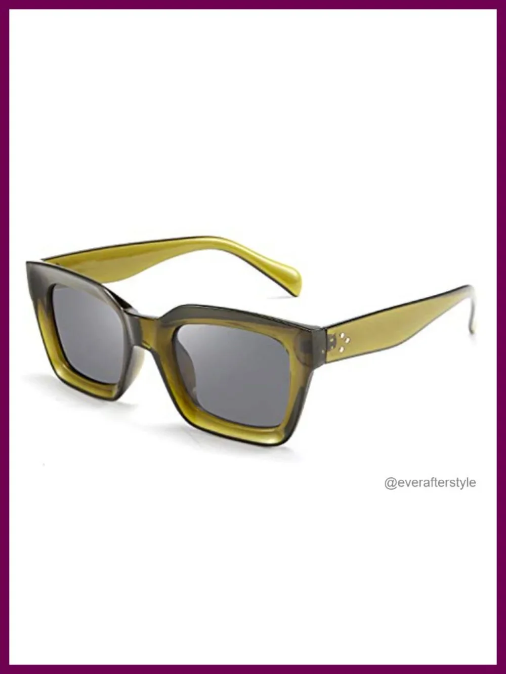 Classic Square Sunglasses UV400 HD Polarized Acetate Frame Women Retro
